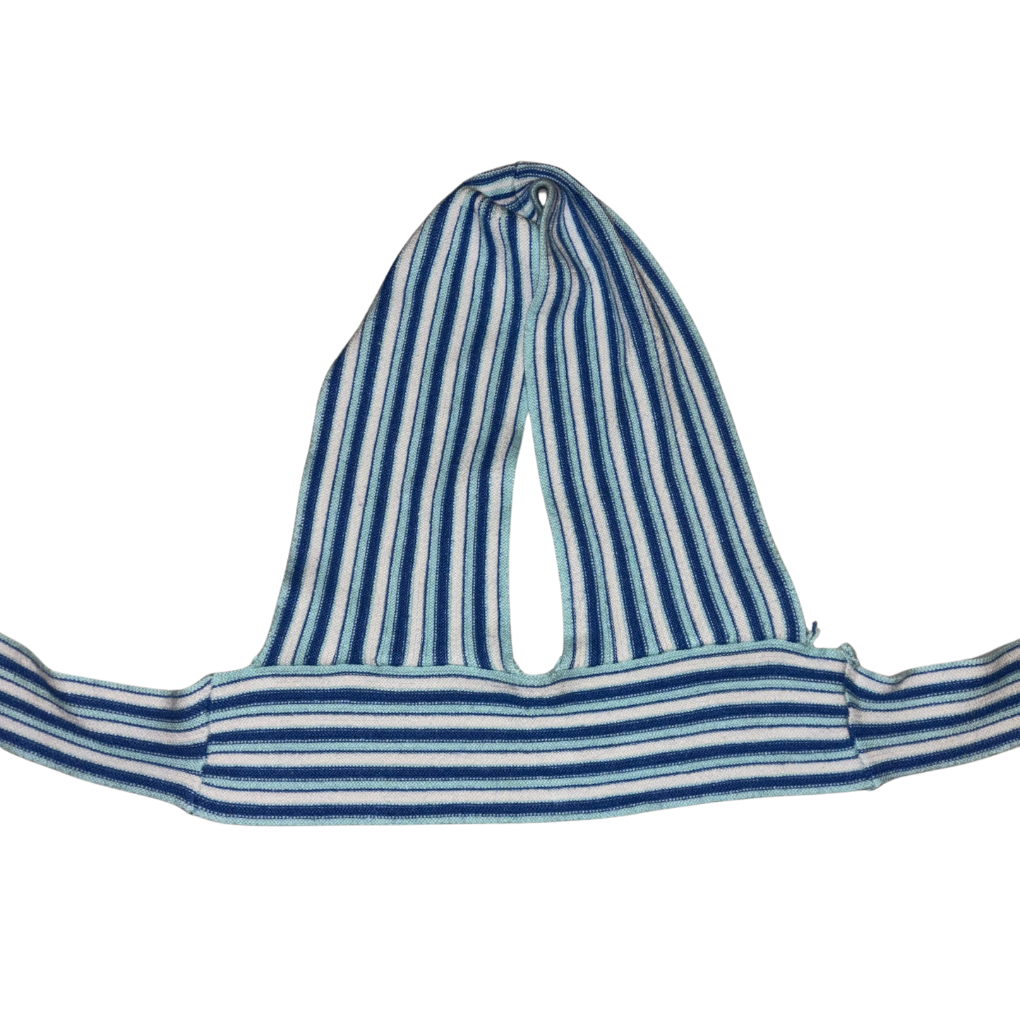 Blue Striped Halterneck Top