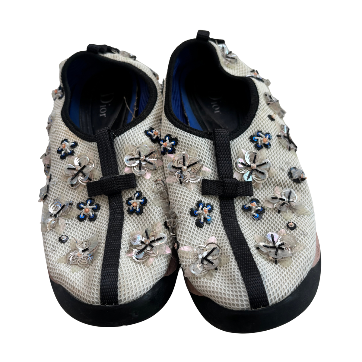 Dior Embellished Mesh Fusion Slip On Shoes