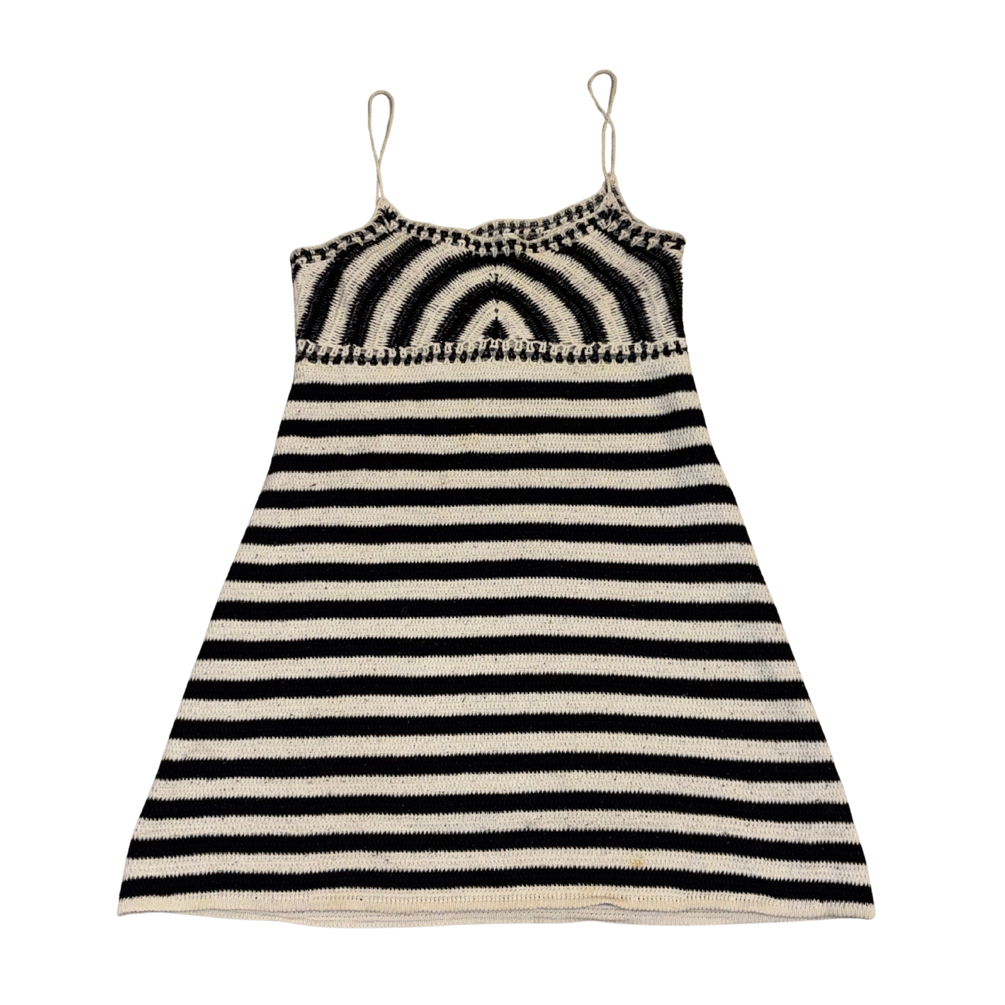Zara Black & White Crochet Mini Dress