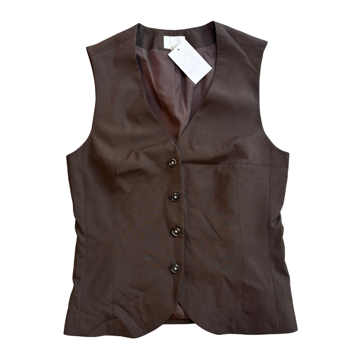 H&M Brown Button Up Waistcoat
