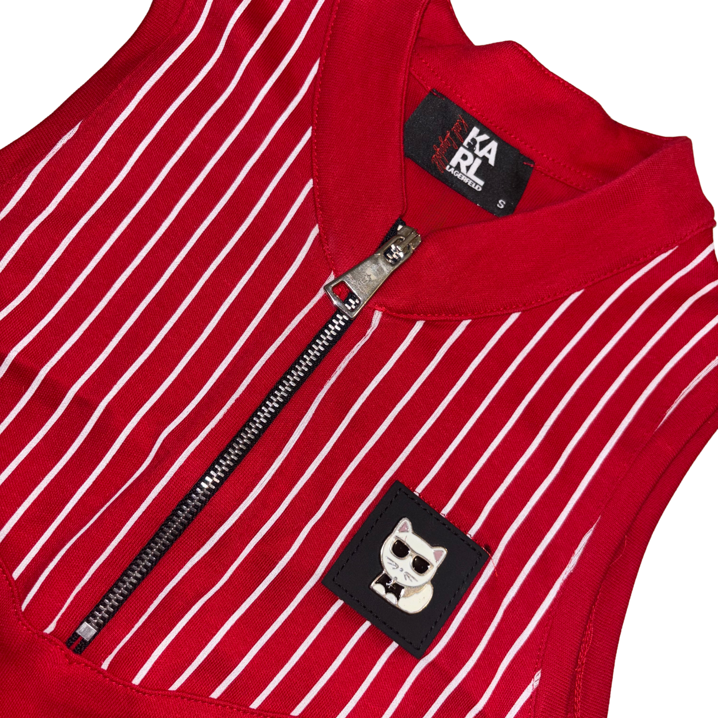 Karl Lagerfeld Red Zip-up Dress