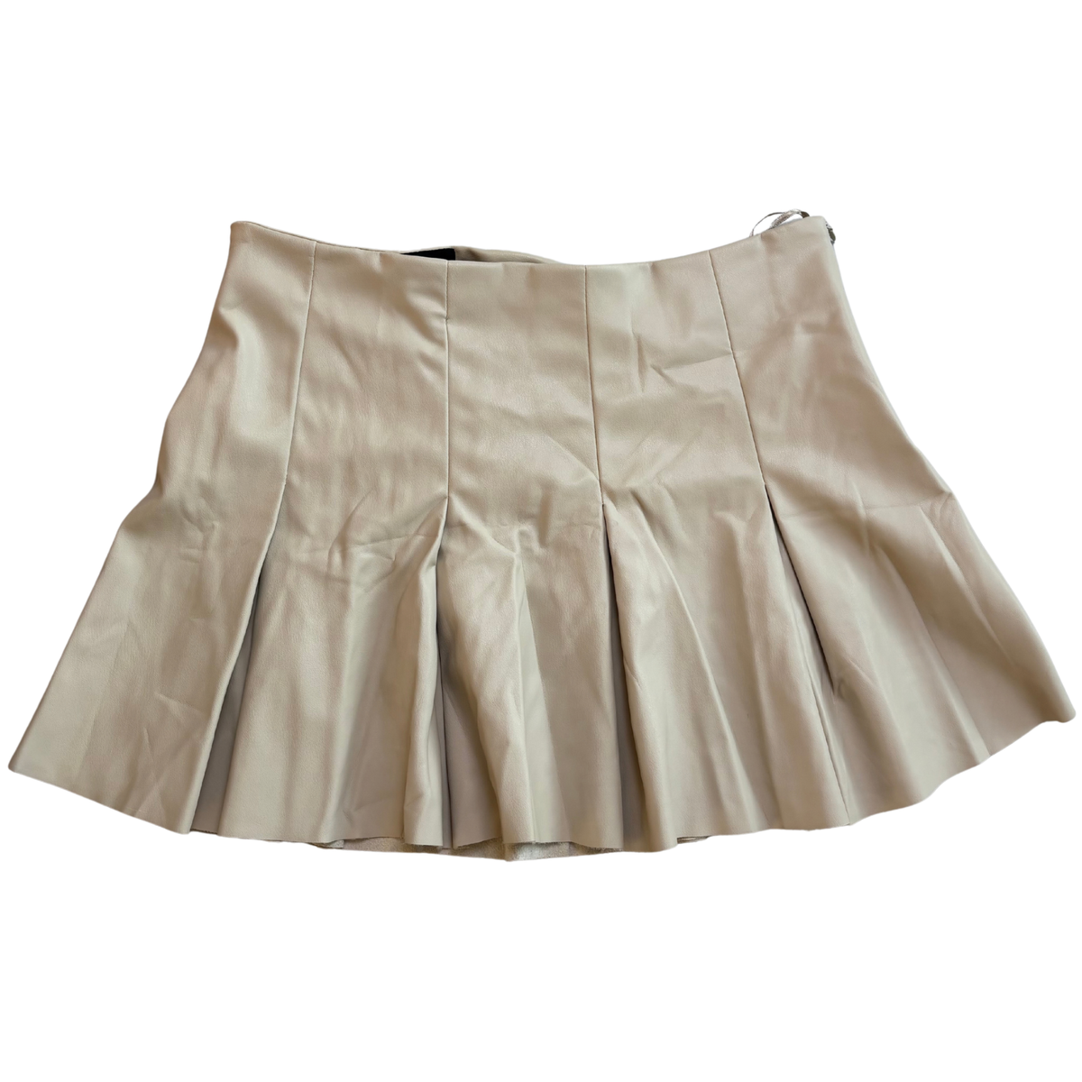 Zara Beige Leather Skirt