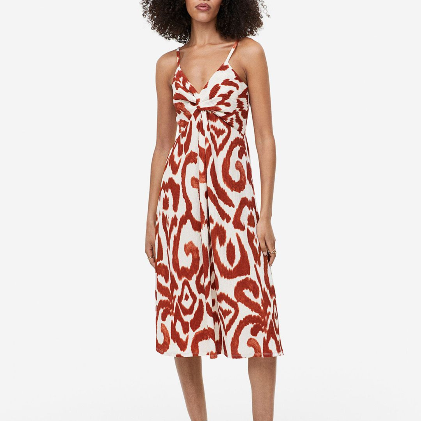 H&M Patterned Knot Front Dress