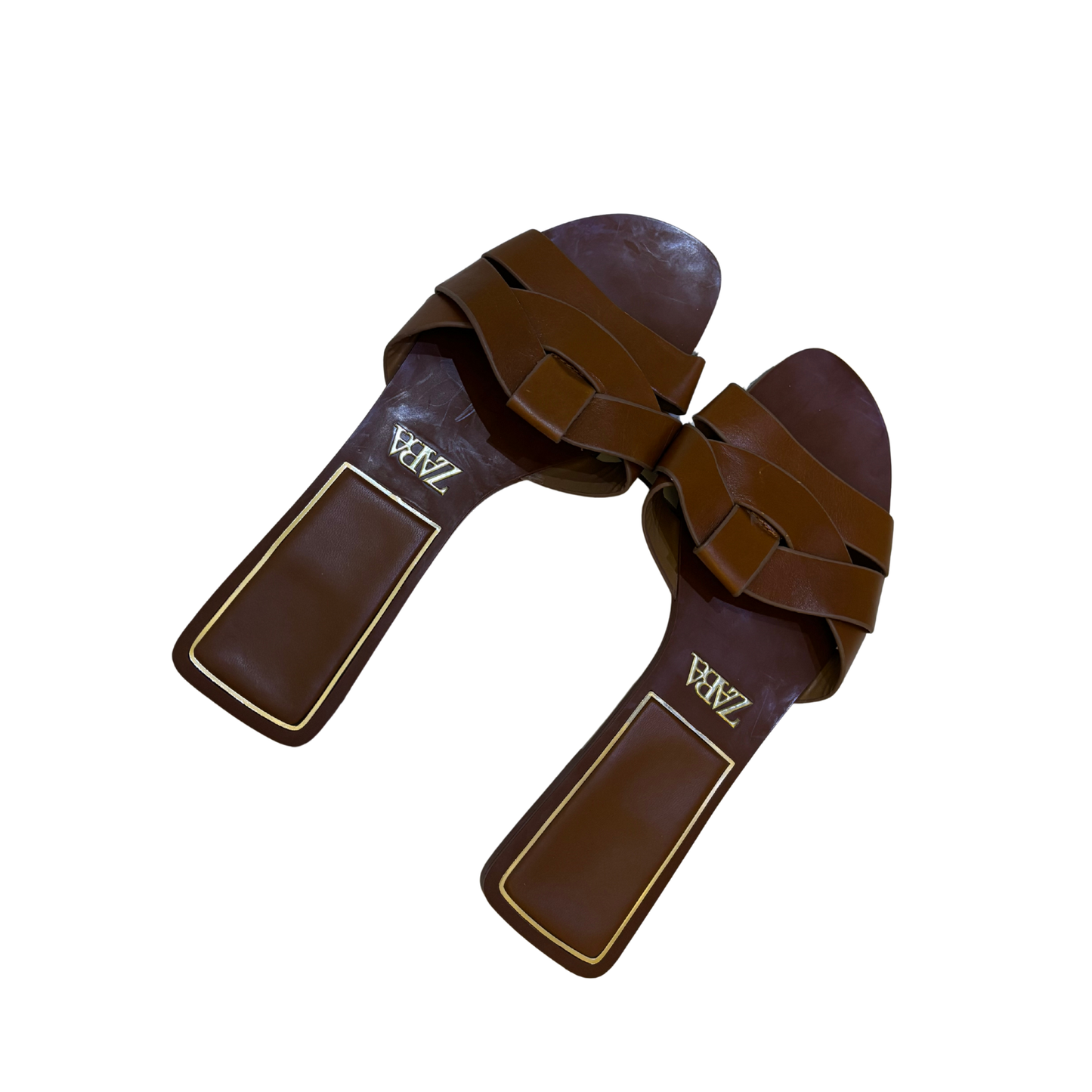 Zara Brown Leather Sandals