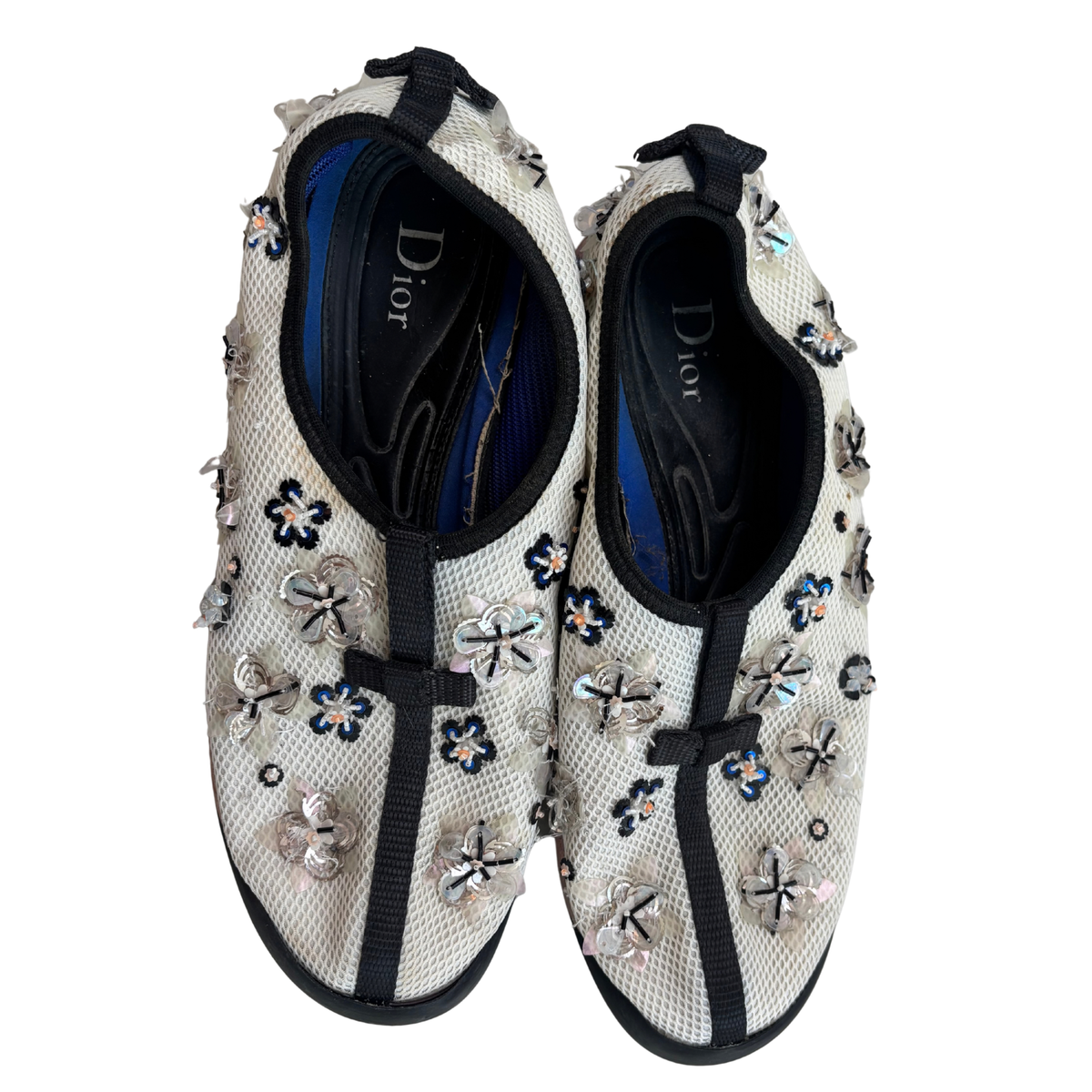 Dior Embellished Mesh Fusion Slip On Shoes