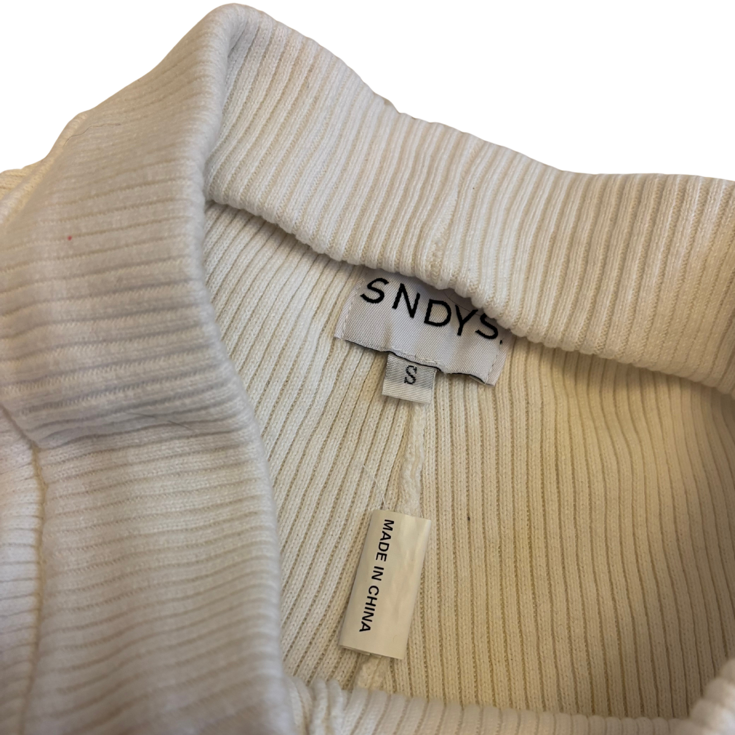 SNDYS Cream Knit Shorts