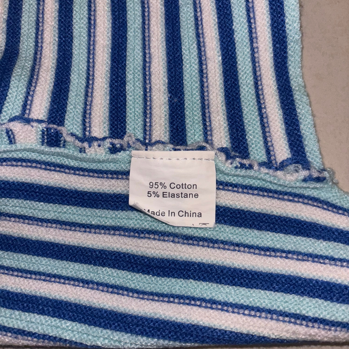 Blue Striped Halterneck Top