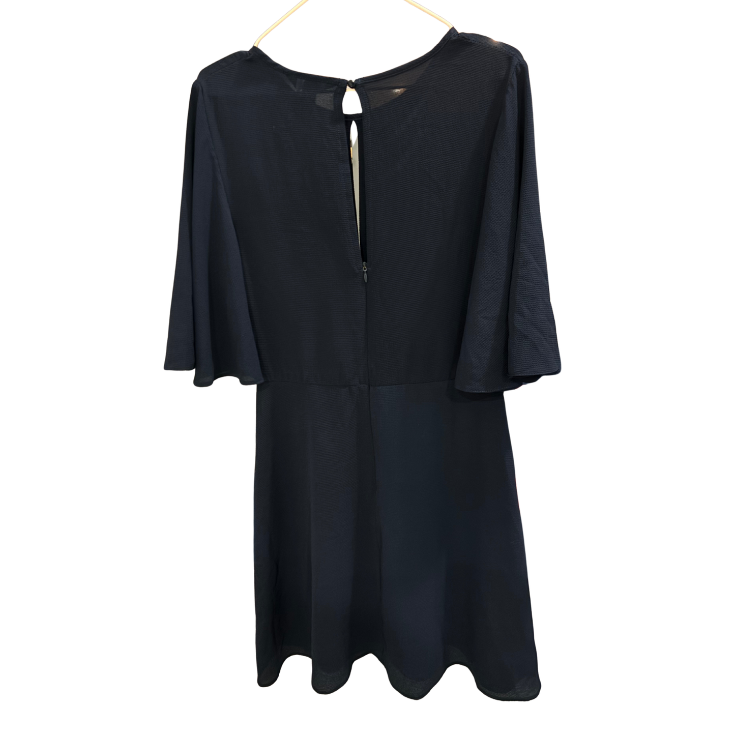 New Look Navy Blue Tie Front Mini Dress