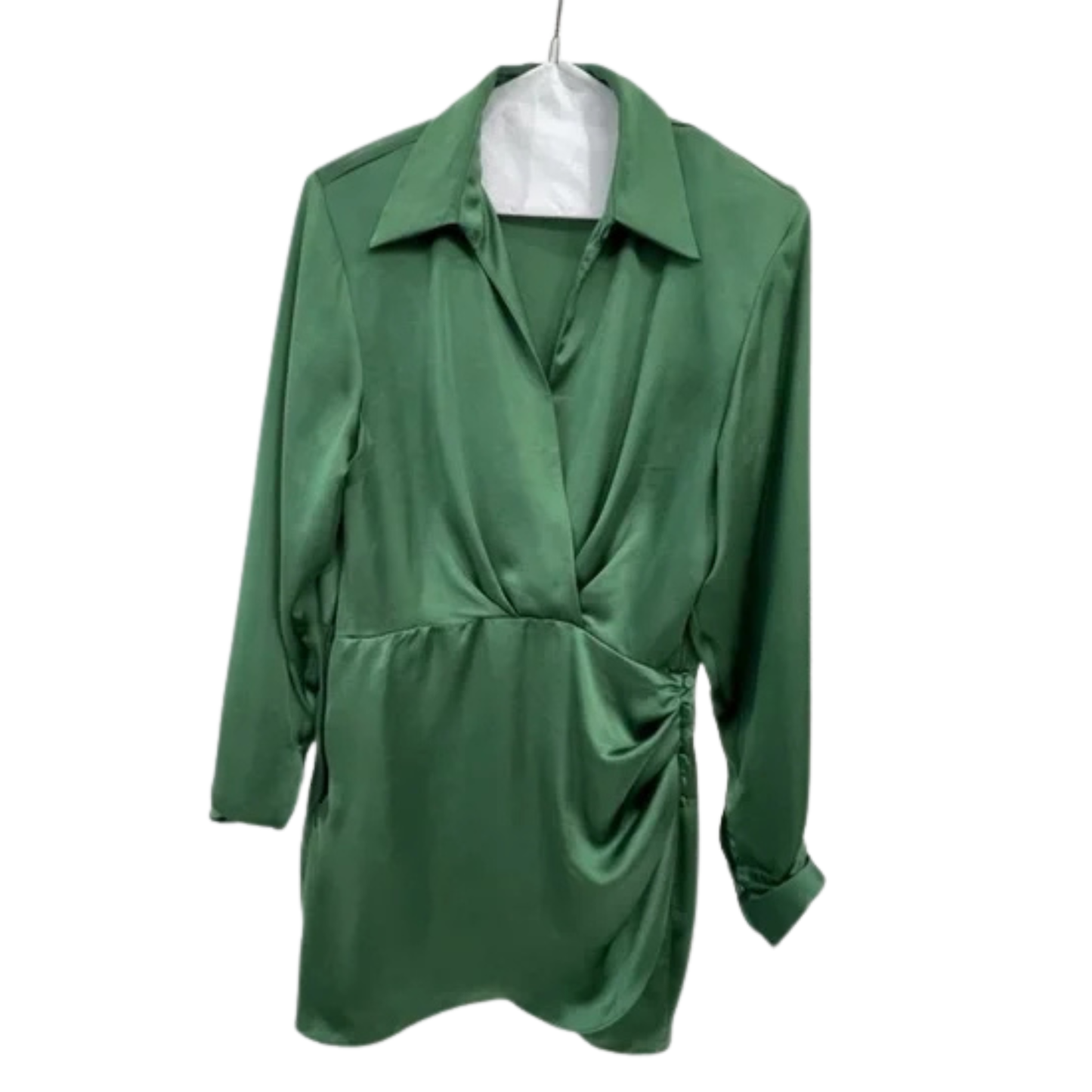 Zara Green Satin Mini Dress