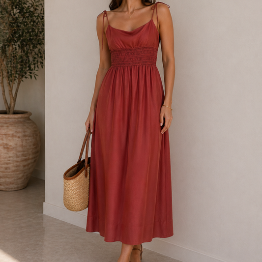 Zara Rust Midi Dress