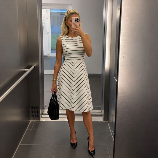 M&S Striped Midi Dress