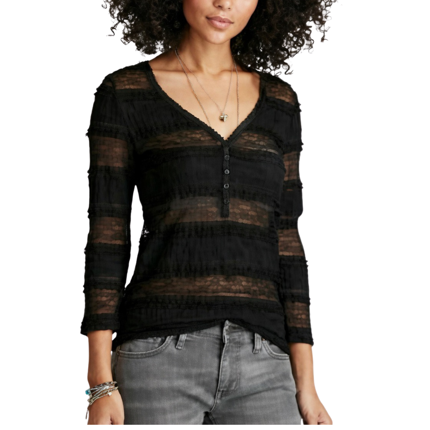 Ralph Lauren Black Lace Shirt