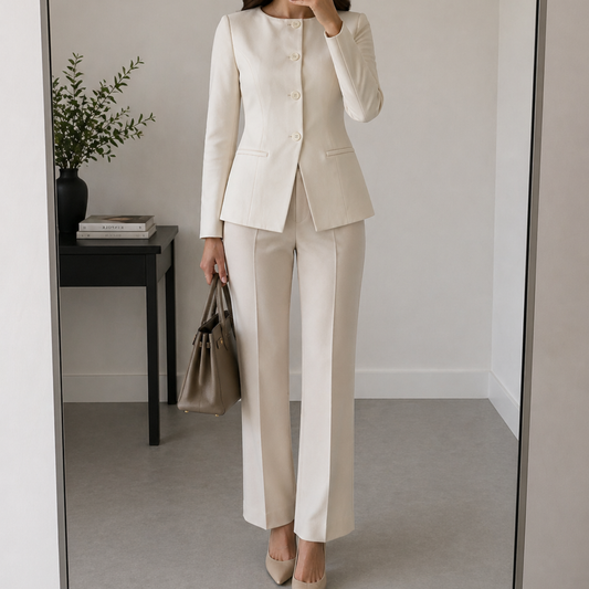 Cider Cream Cropped Blazer