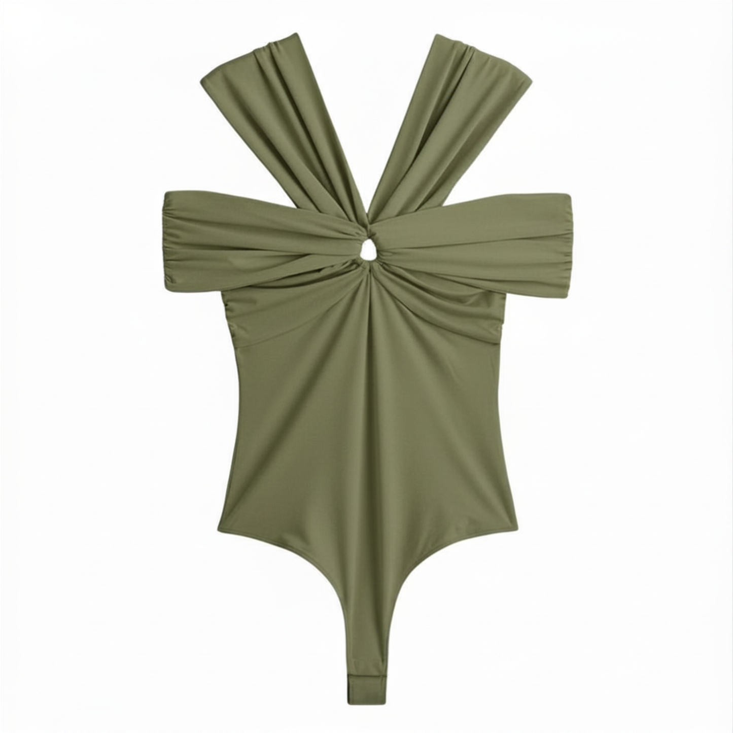 H&M Green Double Strap O-Ring Bodysuit