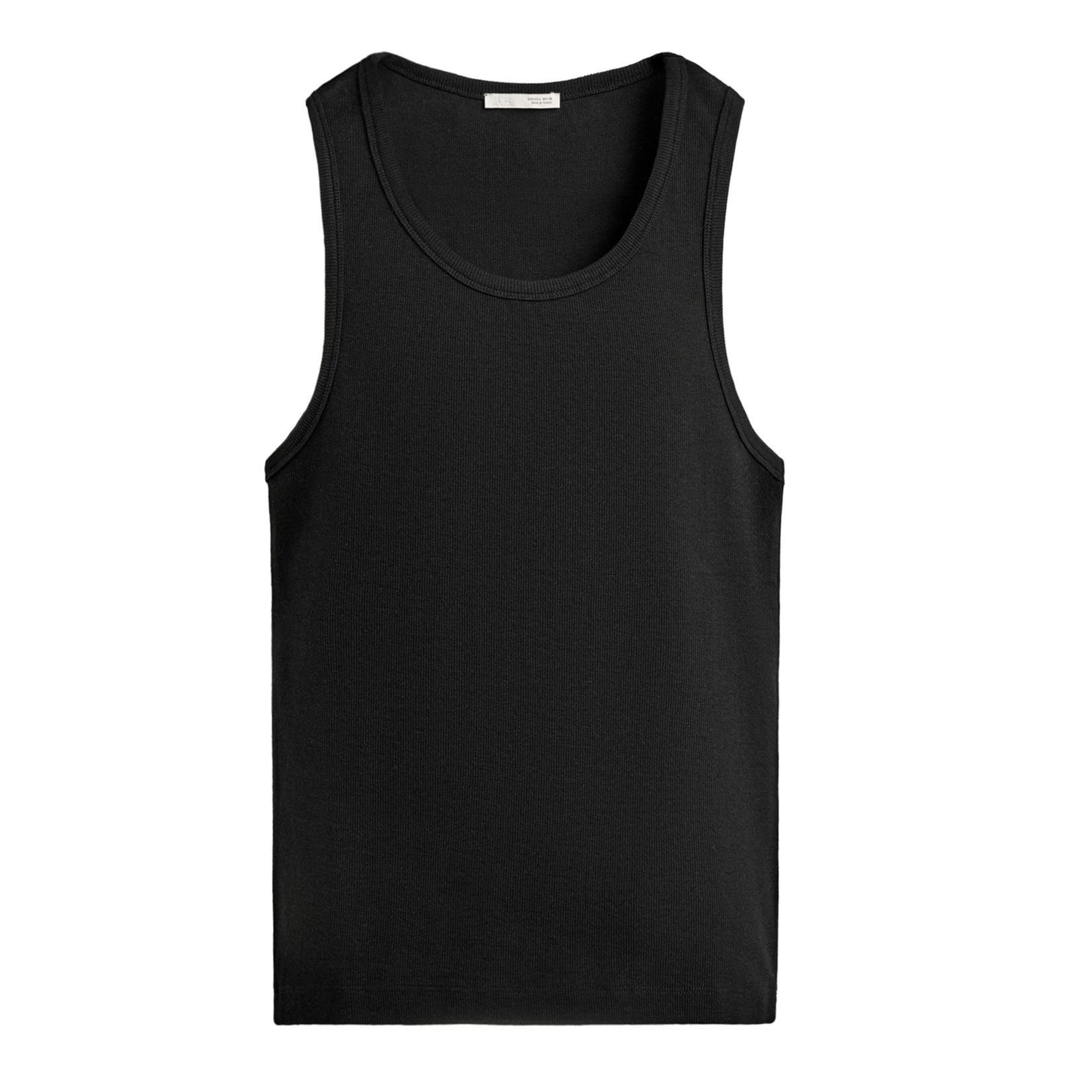Black Ribbed Tank Top