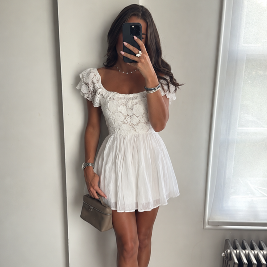 Miami White Lace Mini Dress