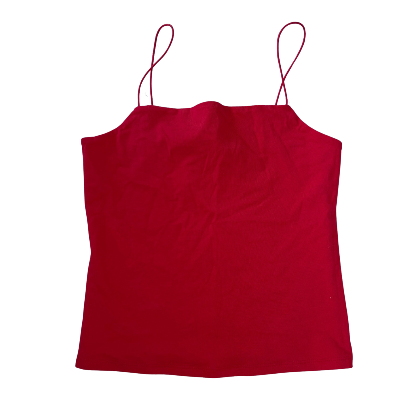 Red Spaghetti Strap Crop Top