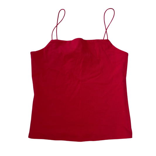 Red Spaghetti Strap Crop Top