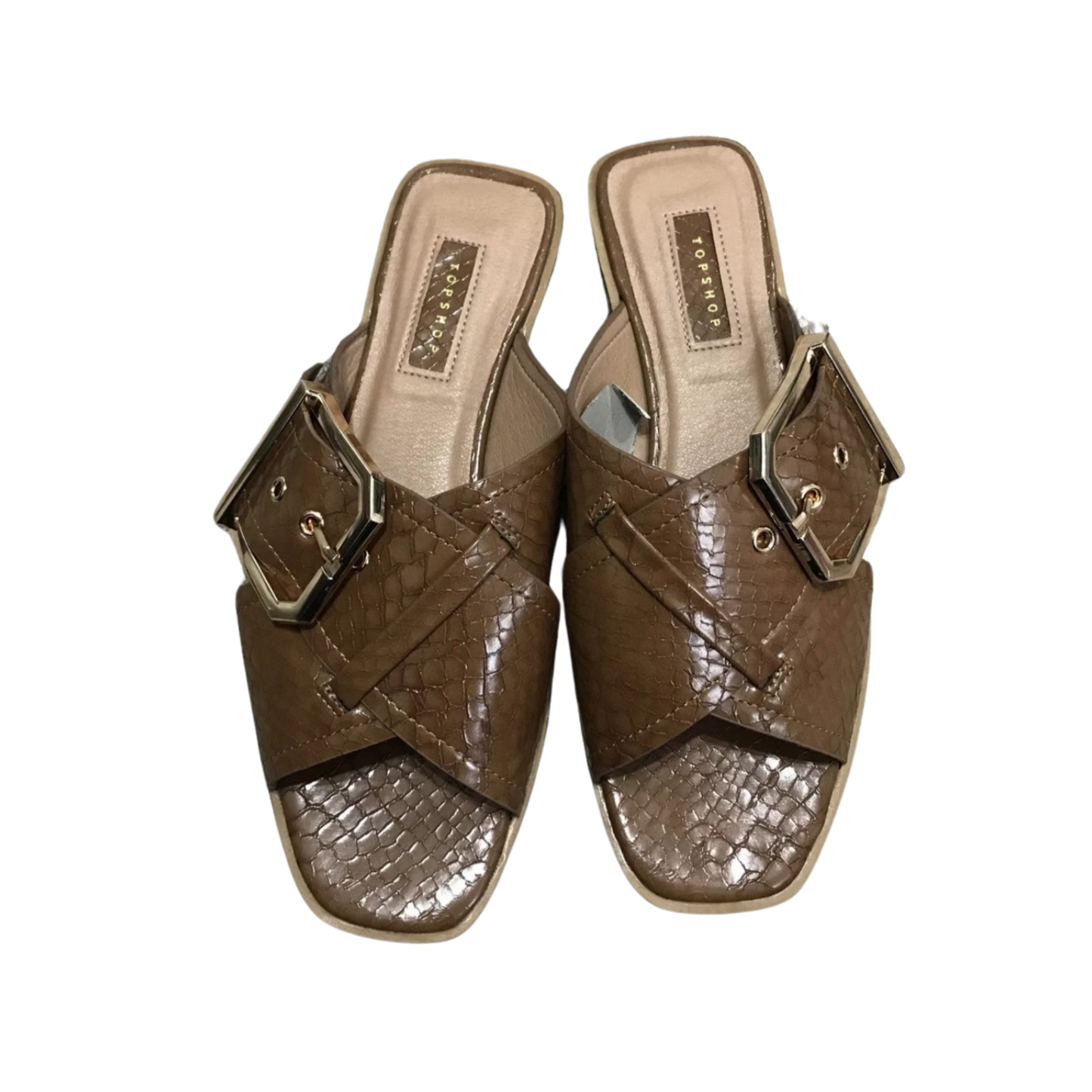 Topshop Brown Leather Sandals