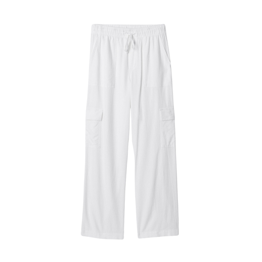 GAP White Linen Cargo Trousers