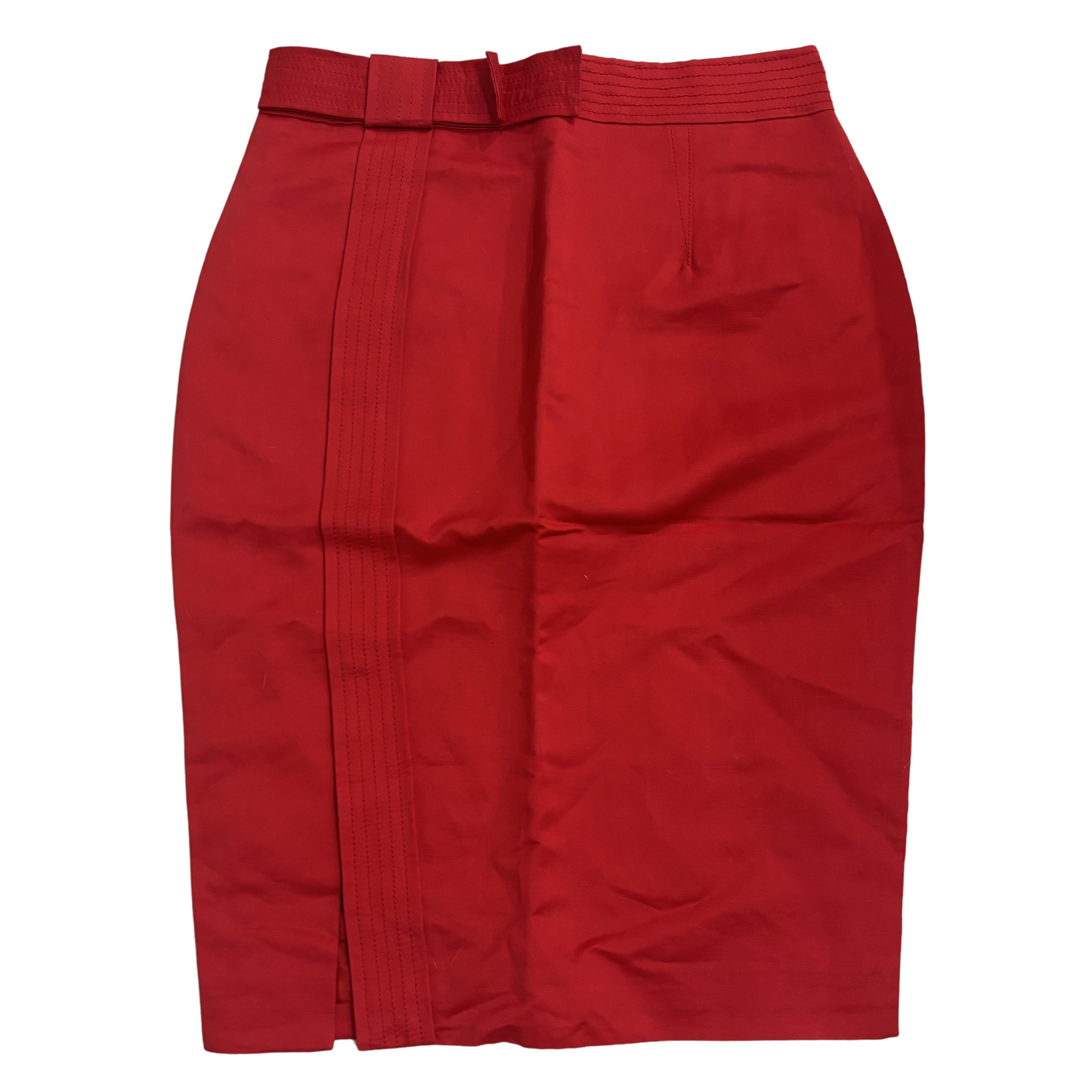 red carolina herrera midi skirt 