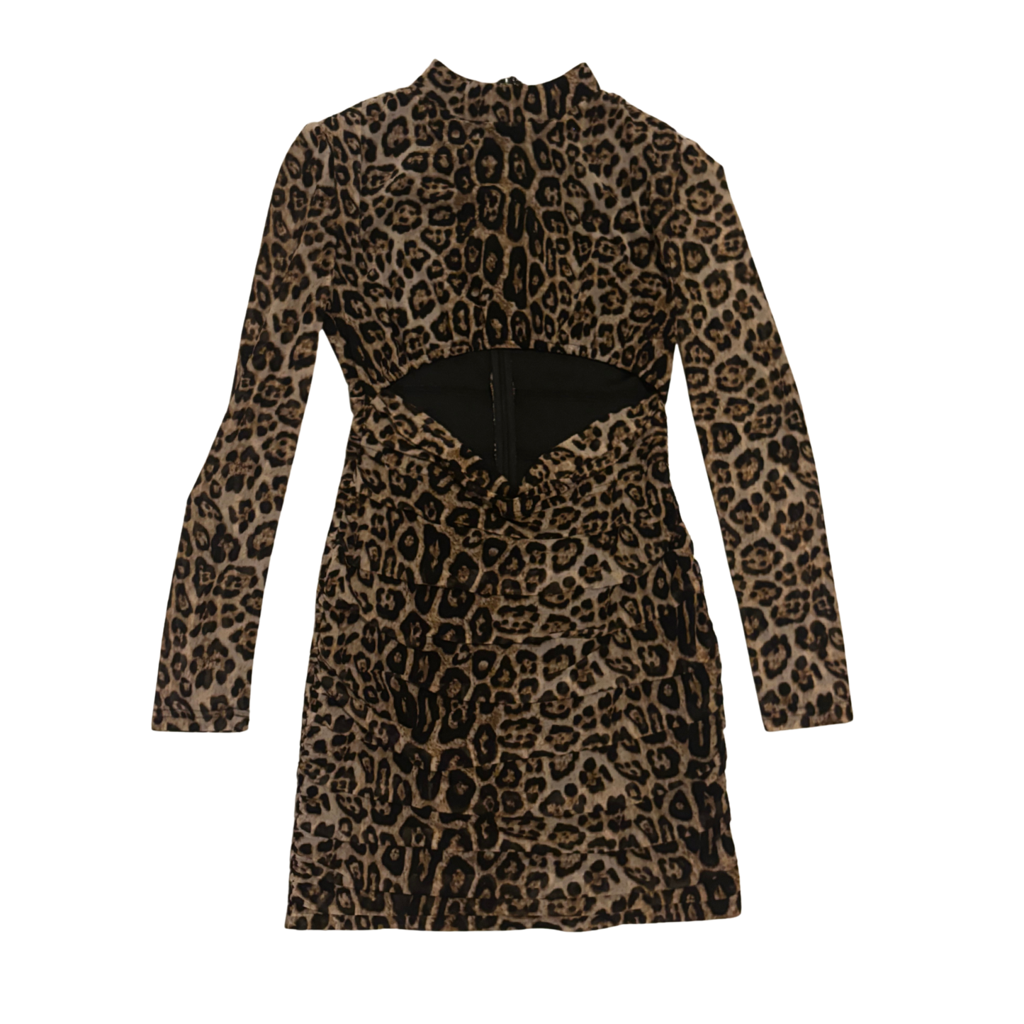 Runaway Leopard Print Cut Out Mini Dress