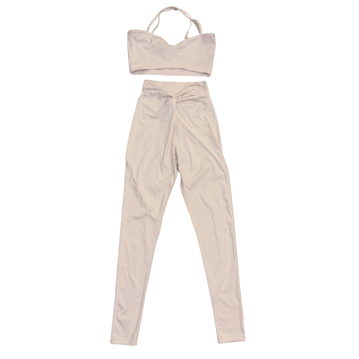 pretty little thing pale pink gym set with top and leggings from closet concierge 